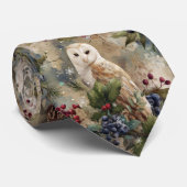 Enchanting Floral Owl Krawatte (Gerollt)