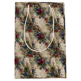 Enchanting Floral Owl Mittlere Geschenktüte
