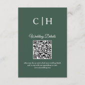 Enchanting Forest QR Code Wedding Enclosure Begleitkarte (Vorderseite)