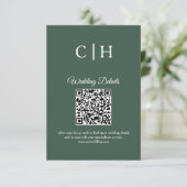 Enchanting Forest QR Code Wedding Enclosure Begleitkarte (Stehend Vorderseite)