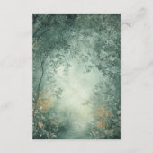 Enchanting Forest QR Code Wedding Enclosure Begleitkarte (Rückseite)