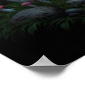 Enchanting Forest Scene with Mysterious Figure Poster (Ecke)