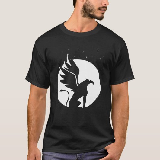 Enchanting Griffin graphic with Celestial Backdrop T-Shirt (Vorderseite)