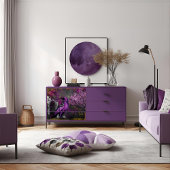 Enchanting Midnight Purple Crow Garden Decoupage Seidenpapier