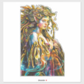 Enchanting Naiad Portrait Vinyl Sticker (Blatt)