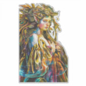 Enchanting Naiad Portrait Vinyl Sticker (Vorderseite)
