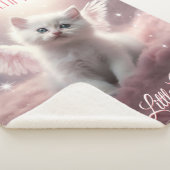 Enchanting Pink Kitten with Angel Wings Sherpadecke (3/4)