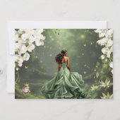Enchanting Princess & Frog Green Quinceañera Photo Einladung (Rückseite)