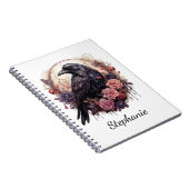 Enchanting Raven & Roses Notizblock (Rechte Seite)