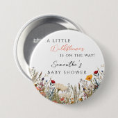 Enchanting White Meadow Little Wildflower Button (Vorne & Hinten)