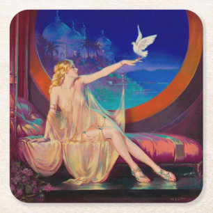 Enchantment Arabian Haseki Sultans Princess 1925 Rechteckiger Pappuntersetzer