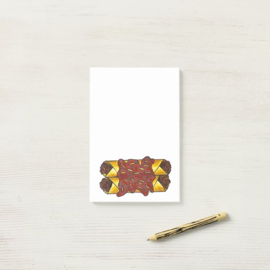 Enchilada Enchiladas Post its Post-it Klebezettel (Auf Schreibtisch)