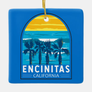 Encinitas California Reisen Vintag Keramikornament