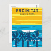 Encinitas California Reisen Vintag Postkarte (Vorne/Hinten)