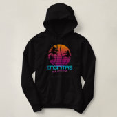 Encinitas California Retro 80's Sunset Zip Hoodie (Design vorne)