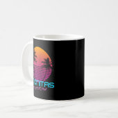 Encinitas California Retro 80's Sunset Zip Hoodie Kaffeetasse (Vorderseite Links)