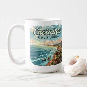 Encinitas California San Diego Beach Vintag Kaffeetasse