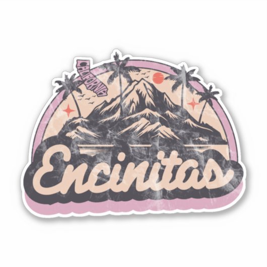 Encinitas, Kalifornien Aufkleber (Vorderseite)