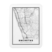 Encinitas Karte Magnet (Vertikal)