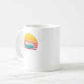Encinitas Retro Sonnenuntergang, der Hippie Van Kaffeetasse (Vorderseite Links)