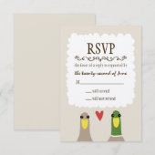 Encks Wedding RSVP Karte (Vorne/Hinten)
