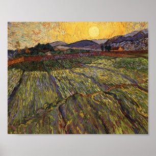 Enclosed Field Rising Sun (F737) Van Gogh Fine Art Poster