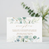 Enclosu Rezeption für goldene und grüne Botanische Begleitkarte (Stehend Vorderseite)