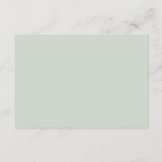 Enclosu Rezeption für goldene und grüne Botanische Begleitkarte (Rückseite)