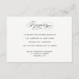 Enclosur: Spanischer Empfang und Anfahrt Begleitkarte