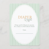 Enclosure Card Baby shower Diaper Raffle. Begleitkarte (Vorderseite)