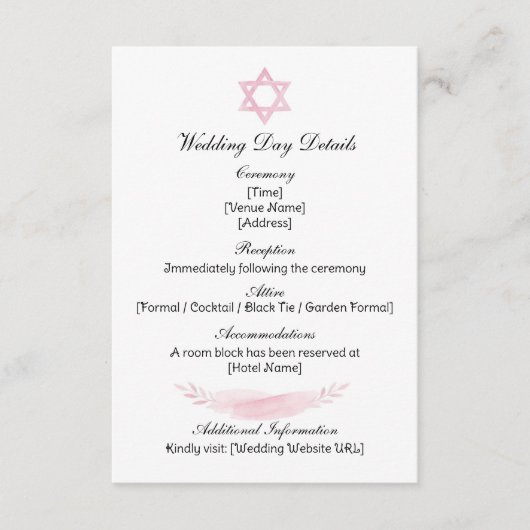 Enclosure Card Begleitkarte (Vorderseite)