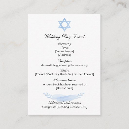 Enclosure Card Begleitkarte (Vorderseite)