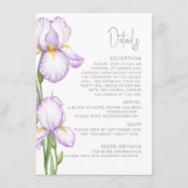 Enclosure Card Details for Wedding.  Begleitkarte (Vorderseite)