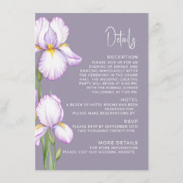 Enclosure Card Details for Wedding.  Begleitkarte