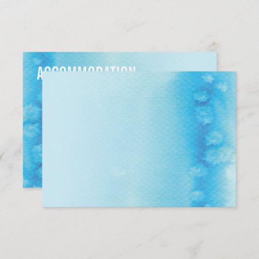 ENCLOSURE CARD :: ombre watercolor blue Begleitkarte (Vorne/Hinten)