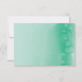 ENCLOSURE CARD :: ombre watercolor smarald green Einladung (Vorderseite)