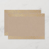 ENCLOSURE CARD rustikales Gold Mini Confetti Begleitkarte (Vorne/Hinten)