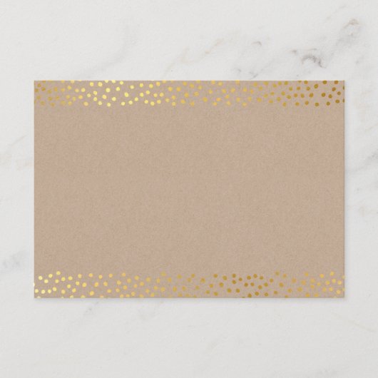 ENCLOSURE CARD rustikales Gold Mini Confetti Begleitkarte (Vorderseite)