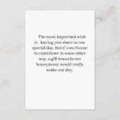 Enclosure Card Wedding Red Heart Floral Insert (Rückseite)