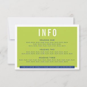 ENCLOSURE DETAIL lustige Fettblock Limone königsbl RSVP Karte