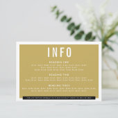 ENCLOSURE DETAIL Spaß fett Block modernes schwarze RSVP Karte (Stehend Vorderseite)