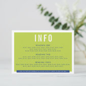 ENCLOSURE DETAIL Spaß kühn Block Limon königsblau RSVP Karte (Stehend Vorderseite)