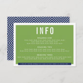 ENCLOSURE DETAILS Fantastische Blocknavität grün RSVP Karte (Vorne/Hinten)