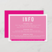 ENCLOSURE DETAILS lustige Block mädchenhaft hübsch RSVP Karte (Vorne/Hinten)