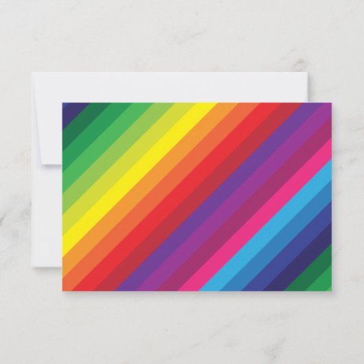 ENCLOSURE DETAILS lustige, farbenfrohe Regenbogens RSVP Karte (Rückseite)