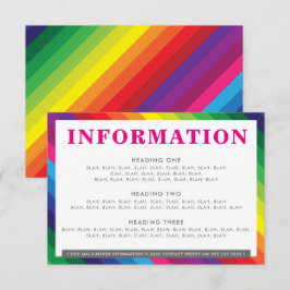 ENCLOSURE DETAILS lustige, farbenfrohe Regenbogens RSVP Karte