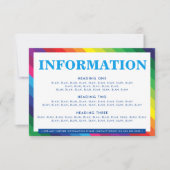 ENCLOSURE DETAILS Unterhaltsame, farbenfrohe Regen RSVP Karte (Vorderseite)