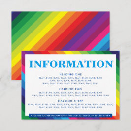 ENCLOSURE DETAILS Unterhaltsame, farbenfrohe Regen RSVP Karte