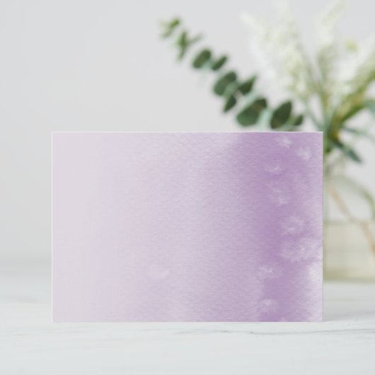 ENCLOSURE-KARTE:: ombre watercolor lila Begleitkarte (Stehend Vorderseite)