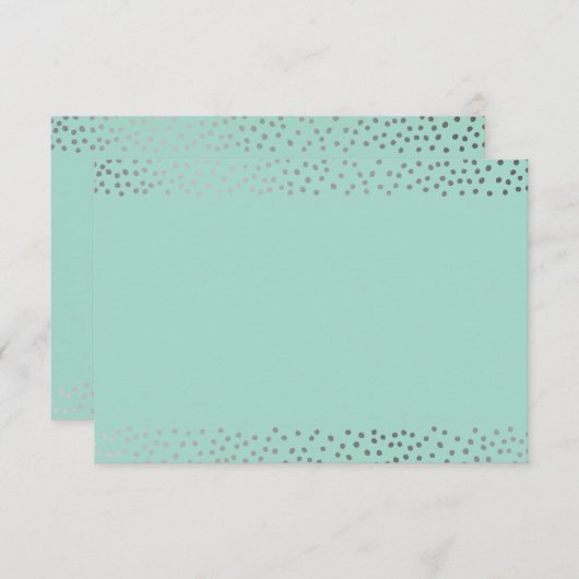 ENCLOSURE KARTE rustikale Mini silber Konfetti Min (Vorne/Hinten)